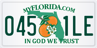 FL license plate 0451LE