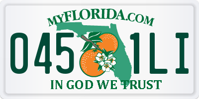 FL license plate 0451LI