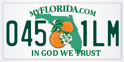 FL license plate 0451LM
