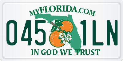 FL license plate 0451LN