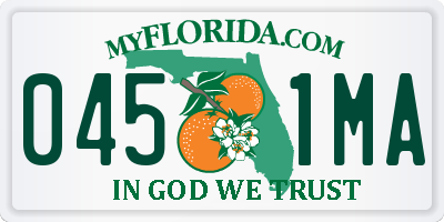 FL license plate 0451MA