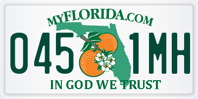 FL license plate 0451MH