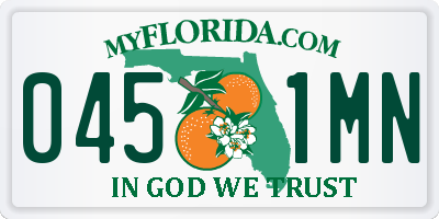 FL license plate 0451MN
