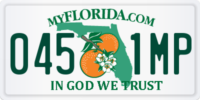 FL license plate 0451MP