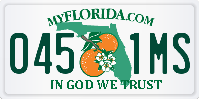 FL license plate 0451MS