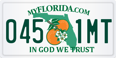 FL license plate 0451MT