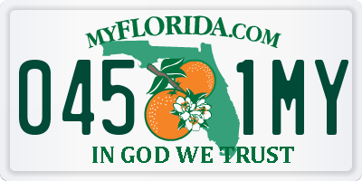 FL license plate 0451MY