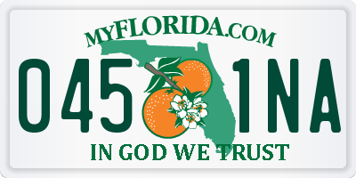 FL license plate 0451NA