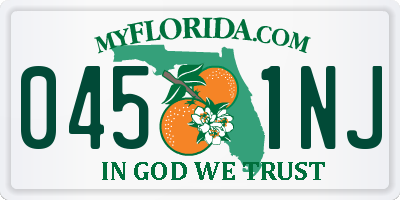 FL license plate 0451NJ