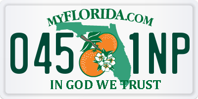 FL license plate 0451NP