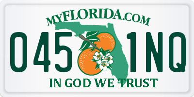 FL license plate 0451NQ