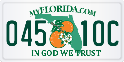 FL license plate 0451OC