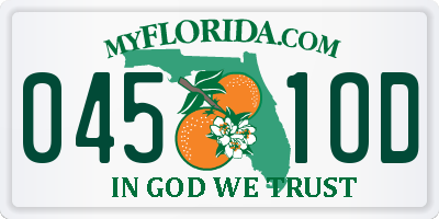 FL license plate 0451OD