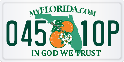 FL license plate 0451OP