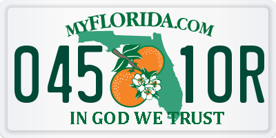 FL license plate 0451OR