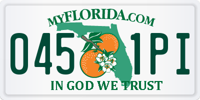 FL license plate 0451PI