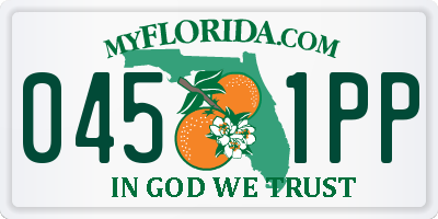 FL license plate 0451PP