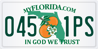 FL license plate 0451PS