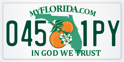 FL license plate 0451PY