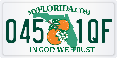 FL license plate 0451QF
