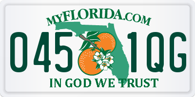 FL license plate 0451QG