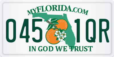 FL license plate 0451QR