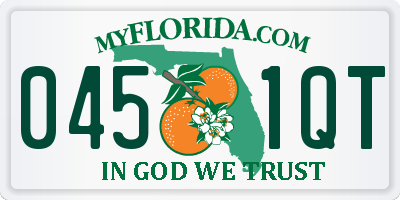 FL license plate 0451QT