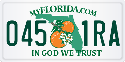 FL license plate 0451RA
