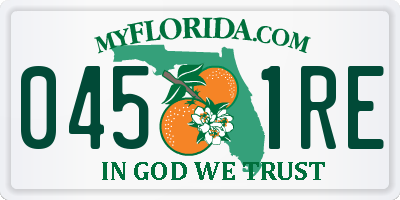 FL license plate 0451RE