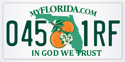 FL license plate 0451RF