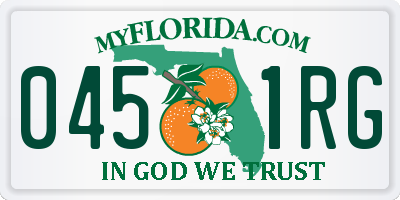 FL license plate 0451RG