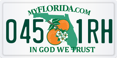 FL license plate 0451RH