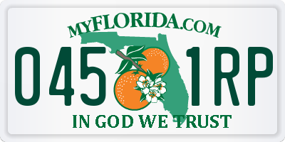 FL license plate 0451RP