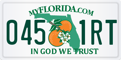 FL license plate 0451RT