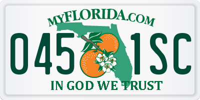 FL license plate 0451SC