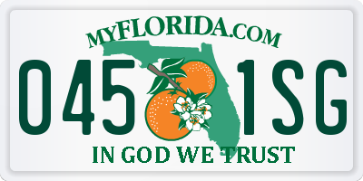 FL license plate 0451SG