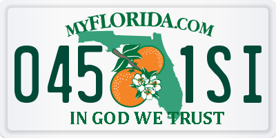 FL license plate 0451SI