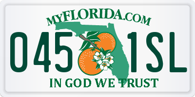 FL license plate 0451SL