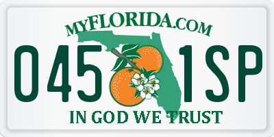FL license plate 0451SP