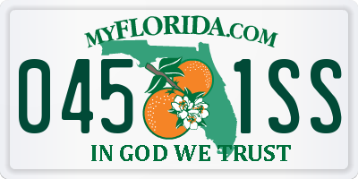 FL license plate 0451SS