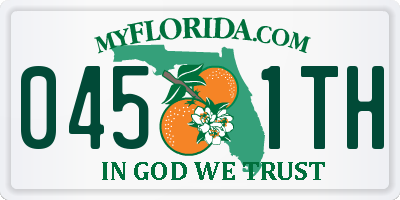FL license plate 0451TH
