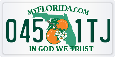 FL license plate 0451TJ