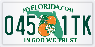 FL license plate 0451TK