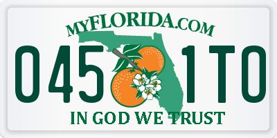 FL license plate 0451TO