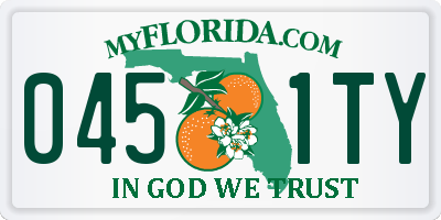FL license plate 0451TY