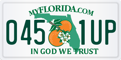 FL license plate 0451UP