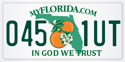 FL license plate 0451UT