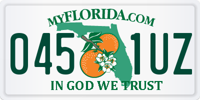 FL license plate 0451UZ