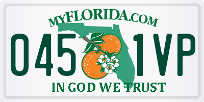 FL license plate 0451VP