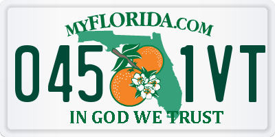 FL license plate 0451VT